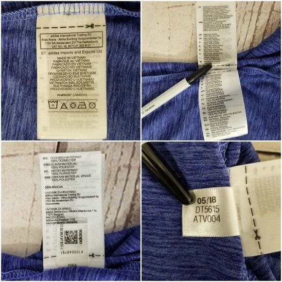 Nwt adidas climalite laser tank DT5615 womens size small blue black tank top. - Picture 10 of 12